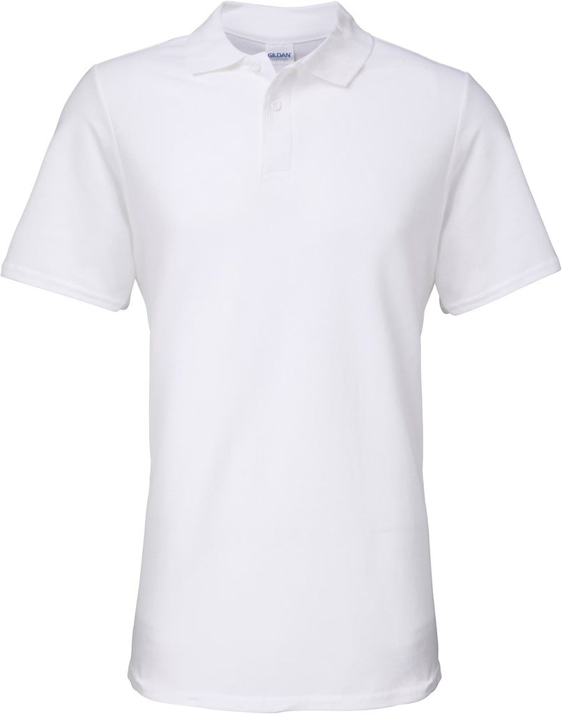 SoftStyle Cotton Polo - Double Pique (Small, White)
